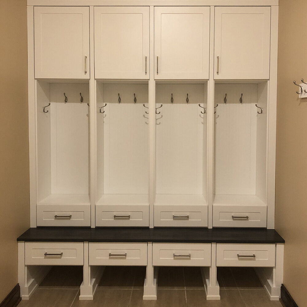 Mudroom lockers with bench