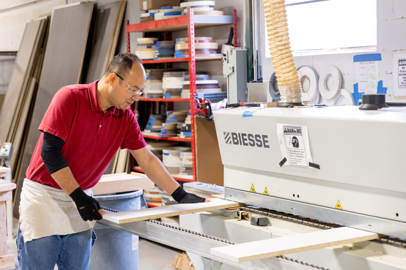 Precision manufacturing of custom cabinetry